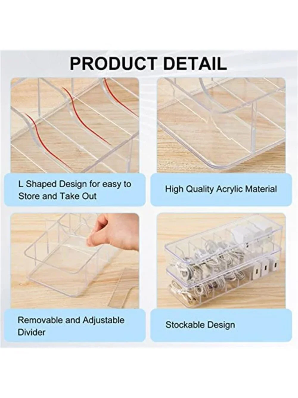 Cable Organizer Storage Box Set Cord Holder Charger Wire Management Case